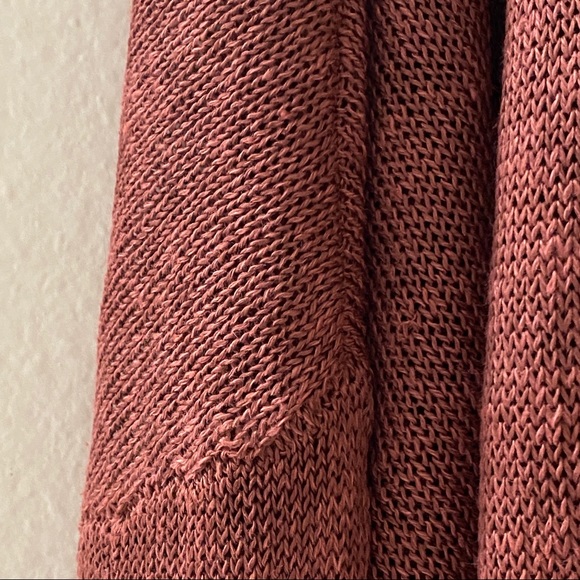 NWT oversized button linen cardigan in brick - Picture 6 of 10